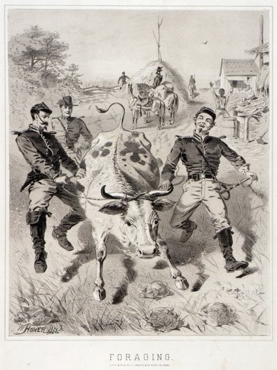 Croquis de campagne : La recherche de nourriture - Winslow Homer