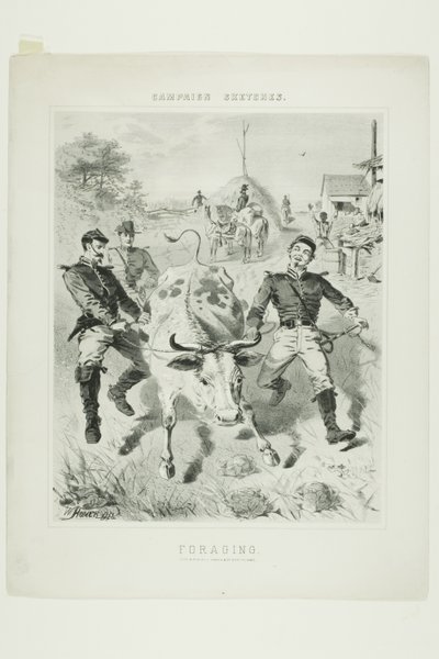 Croquis de campagne : La recherche de nourriture - Winslow Homer