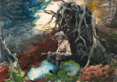 Feu de camp, Adirondacks - Winslow Homer