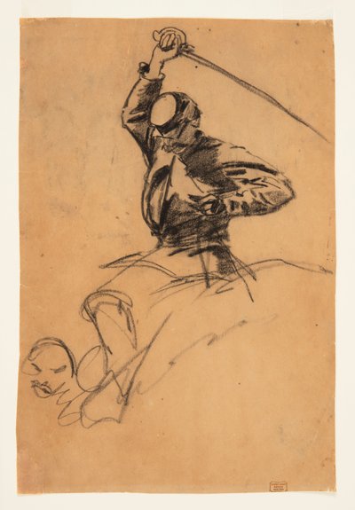 Soldat de cavalerie avec épée à cheval - Winslow Homer