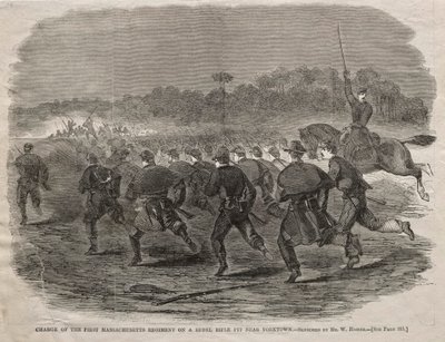 Charge du premier régiment du Massachusetts sur une tranchée rebelle près de Yorktown, 1862 - Winslow Homer