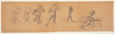 Dessin, études de soldats, 1863-65 - Winslow Homer