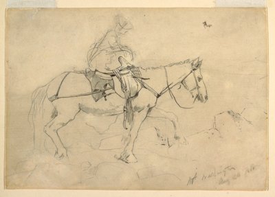Dessin, étude pour "Bridle Path, White Mountains", 24 août 1868 - Winslow Homer