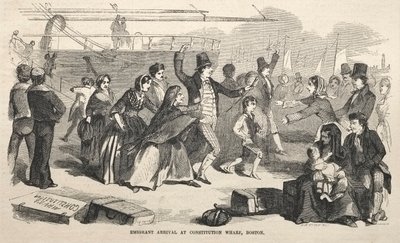 Arrivée des émigrants au quai de la Constitution, Boston, 1857 - Winslow Homer