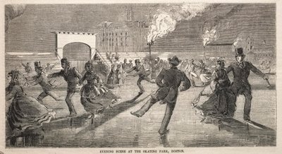Scène du soir au parc de patinage, Boston, 1859 - Winslow Homer