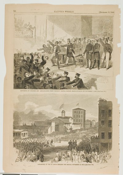 Expulsion des Noirs et des abolitionnistes du Temple Tremont, Boston, Massachusetts, le 3 décembre 1860 - Winslow Homer