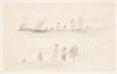 Figures regardant vers une baie - Winslow Homer