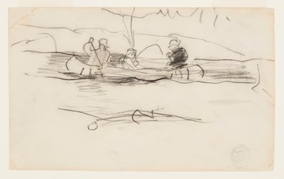 Pêcheur et deux autres hommes dans un canoë - Winslow Homer