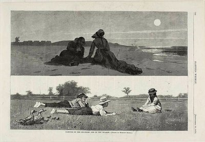 Flirt au bord de la mer et dans la prairie - Winslow Homer