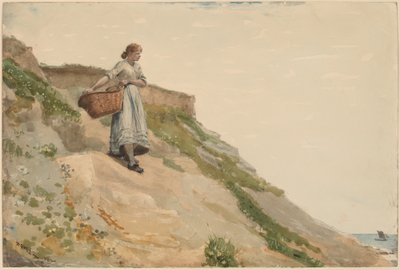 Fille portant un panier - Winslow Homer