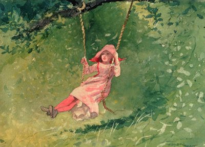 Fille sur une balançoire - Winslow Homer