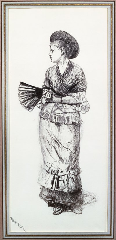 Fille avec éventail - Winslow Homer