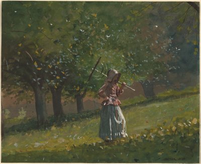 Fille avec un râteau à foin - Winslow Homer