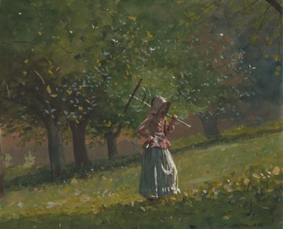 Fille avec râteau à foin - Winslow Homer
