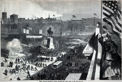 Great Sumter Meeting in Union Square, New York, 11 avril, extrait de Harper