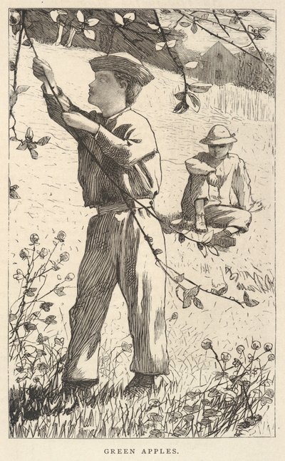 Green Apples, tiré de Our Young Folks, août 1868 - Winslow Homer