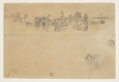 Groupes de femmes à la plage, Cullercoats, Angleterre - Winslow Homer