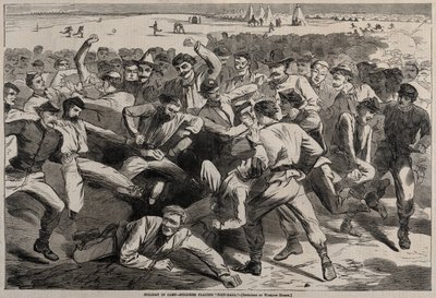 Vacances au camp - Soldats jouant au football - Winslow Homer