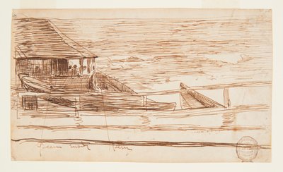 Maison à une Rampe avec Dories Échouées - Winslow Homer