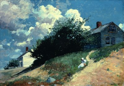 Maisons sur une colline, 1879 - Winslow Homer