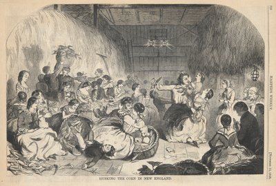 Épluchage du maïs en Nouvelle-Angleterre, de Harper - Winslow Homer