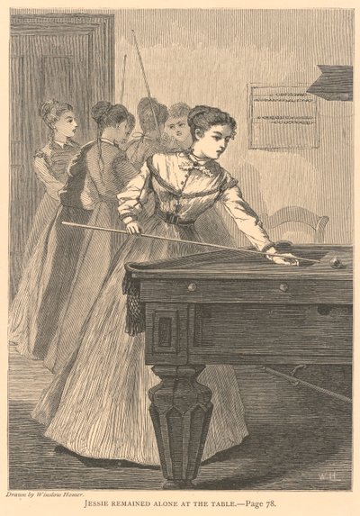 Jessie restait seule à la table, de The Galaxy, juillet 1868 - Winslow Homer