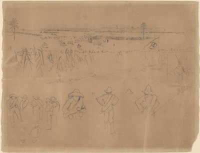 Alignements et tranchées [recto], 1864 - Winslow Homer