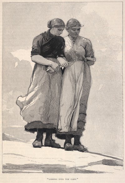 Looking Over The Cliff, extrait du Century Magazine, novembre 1883 - Winslow Homer