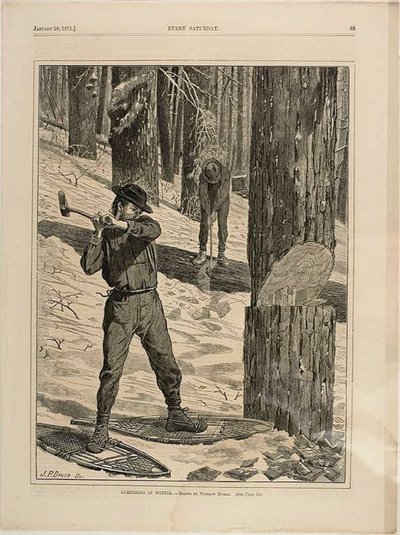 Exploitation forestière en hiver - Winslow Homer