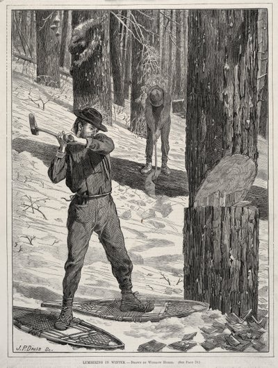 Exploitation forestière en hiver - Winslow Homer