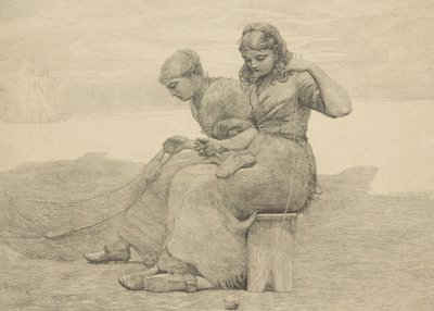 Réparer les déchirures, 1888, probablement imprimé vers 1940 - Winslow Homer