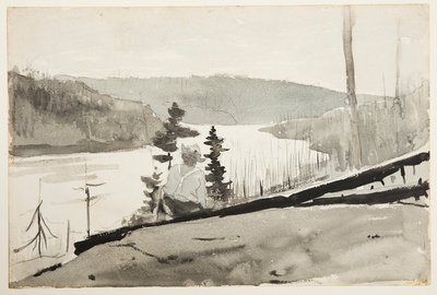 Rivière ou lac de montagne - Winslow Homer