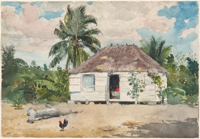 Hutte indigène à Nassau - Winslow Homer