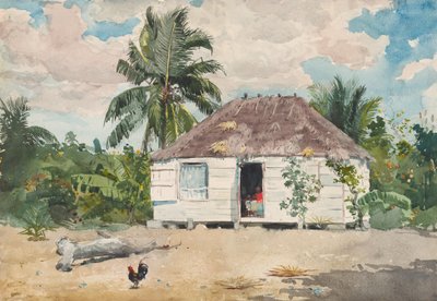 Hutte indigène à Nassau, 1885 - Winslow Homer