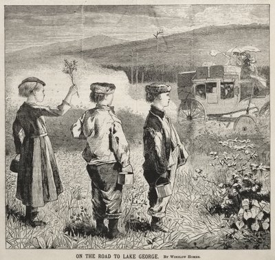 Sur la route du lac George - Winslow Homer