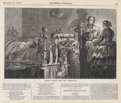 Le Père Noël et ses cadeaux, de Harper - Winslow Homer