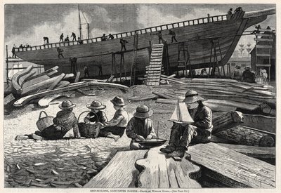 Construction navale, port de Gloucester - Winslow Homer