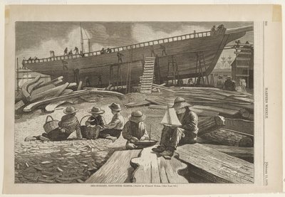 Construction navale, port de Gloucester - Winslow Homer