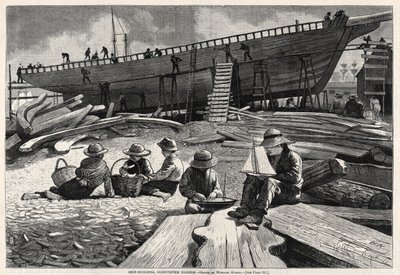 Construction navale, port de Gloucester, 1873 - Winslow Homer
