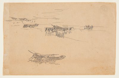 Croquis de doris sur des chariots - Winslow Homer