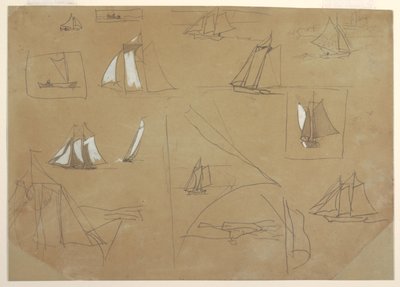 Esquisses de bateaux à voile - Winslow Homer