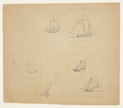 Esquisses de bateaux à voile - Winslow Homer
