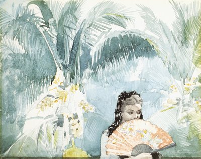 Jeune fille espagnole avec éventail, 1885 - Winslow Homer