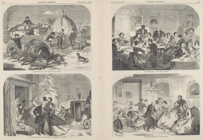Jour de Thanksgiving - Moyens et méthodes [en haut à gauche] - Winslow Homer