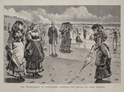 La plage de Long Branch, publié en supplément artistique du Appleton