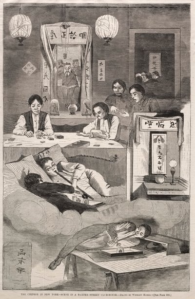 Les Chinois à New York - Scène dans un club de la rue Baxter, 1874 - Winslow Homer