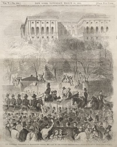 Le cortège inaugural à Washington, passant devant l