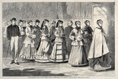 La promenade matinale - École de jeunes filles se promenant sur l