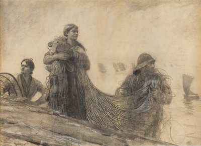 Le filet à saumon - Winslow Homer