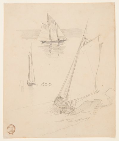 Trois croquis de goélettes - Winslow Homer